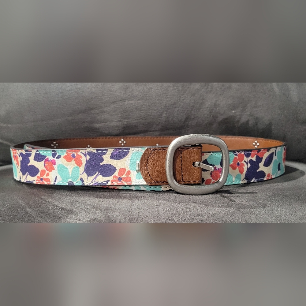 Relic Multicolor Floral Belt with Silver Buckle